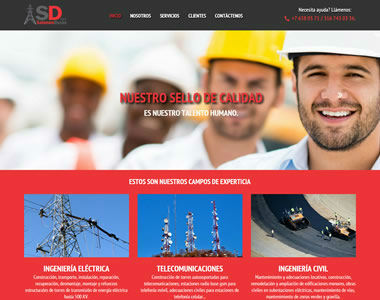 Página Web SD S.A.S. Ingeniería Eléctrica